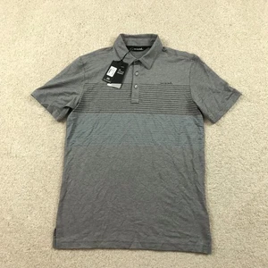 Travis Mathew Quiet Nights Poloshirt Herren Small meliert grau gestreift Golf - Bild 1 von 8
