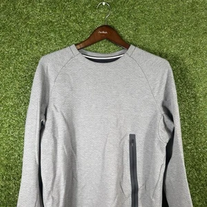 Nike Sweater Mens Large Tech Fleece Zip Crew Pullover Gray - Picture 1 of 12