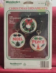 Kit de punta de aguja vintage WonderArt Navidad (juego de 3) - Hecho en EE. UU. - Nuevo - LEER - Imagen 1 de 7