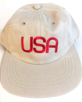 Cap Hat New By Yupoong  ~With Red USA Patch Adjustable Size Ships same day - Image 1 of 4