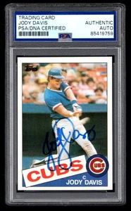 JODY DAVIS SIGNED 1985 TOPPS BASEBALL CARD #384 PSA/DNA  AUTOGRAPH AUTHENTIC - Bild 1 von 2