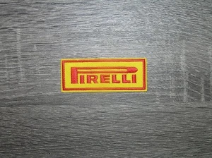 Pirelli Reifen Autorennen bestickt Bügelbild Patch 3" x 1,25" - Bild 1 von 2