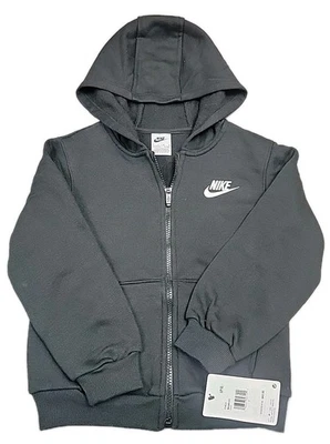 Nike Sportswear Club Fleece Full Zip Hoodie Kids Size 7 Black NWT NEW SHIRT - Image 1 of 4