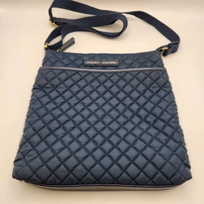 Tommy Hilfiger дизайнерская сумка с короткими ручками покупателя наплечная сумка сумочка карманы синий - Изображение 1 из 4