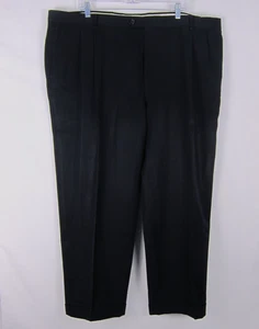 Joseph & Feiss pantaloni eleganti neri in lana plissettata taglia 44 con polsini - Foto 1 di 8