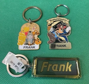 3 Frank Personalized Disney Disneyland Great America Keychain KeyRing KeyHolder - Picture 1 of 4