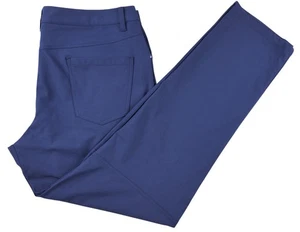 Lululemon ABC Pants Mens 36 x 32 Navy Blue Warpstream Stretch Casual - Picture 1 of 7