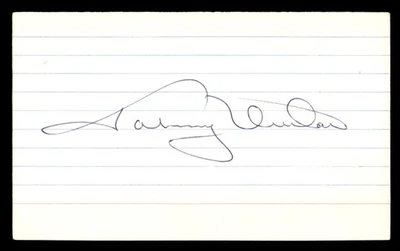 Tarjeta índice firmada autografiada por Johnny Unitas 3x5 Baltimore Colts Foto 1 de 2