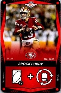 2024 UNO Elite Red Brock Purdy 49ers Card NFL - Foto 1 di 2