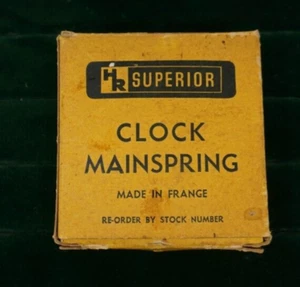 NOS Superior Clock Mainspring  No. 80-522a 11/16" X .018 x 96" Hole End - Picture 1 of 5