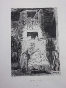 GRAVURE FRAGONARD 1840 / LE MULETIER - Bild 1 von 2