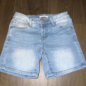 Girls Copper Key Mid-Rise Light Wash Denim Shorts- W Pockets-Size 7 Excellent - Picture 1 of 5
