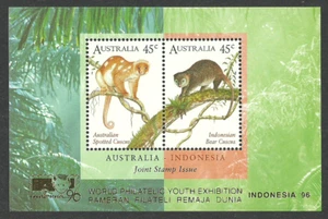 AUSTRALIA 1996 JOINT ISSUE INDONESIA WILDLIFE CUSCUSES BEARS SHEET MNH - Picture 1 of 1