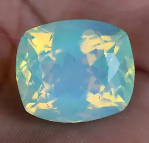 Natural Lemon-Yellow Greenish Welo Opal 37.95 Ct Unheated Certified Gemstone - Picture 1 of 7