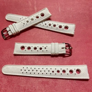 Consigue 2 relojes deportivos blancos 19 mm correas de reloj de buceo antiguas dos por $69.99 nuevo stock antiguo - Imagen 1 de 8