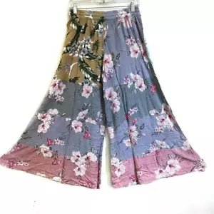 Sacred Threads Hippie Boho Festival Patchwork Tiered Palazzo Pants 220245 L/XL B - Picture 1 of 4