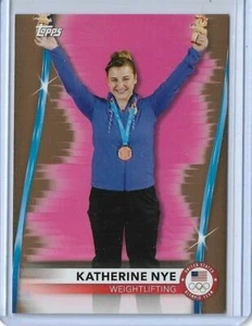 RARE 2020 TOPPS OLYMPICS KATHERINE NYE "GOLD" CARD 32 ~ /99 ~ WEIGHTLIFTING 2021 - Picture 1 of 2