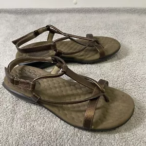 Clarks Privo bronzebraune Riemchensandalen Fersenriemen niedriger Keilabsatz Damengröße 6,5 - Bild 1 von 15