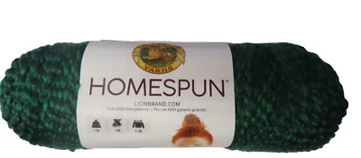 Lion Brand Homespun Yarn 185 yard Skein  Color: Malachite  6 oz.  NEW - Image 1 of 3