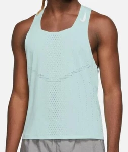 Nike AeroSwift ADV Dri Fit Run Division Blue Mint Singlet Packable Tank Mens - Picture 1 of 10