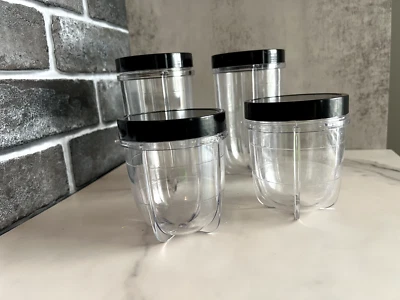 Magic Bullet repuesto 4 tazas y 4 tapas Foto 1 de 4