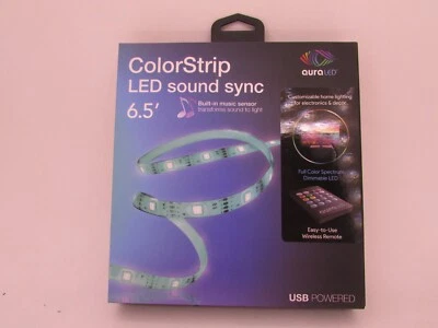 Tzumi Aura Led Color Strip Lights, 6.5' USB POWERED WITH REMOTE SOUND SYNC - Image 1 of 4