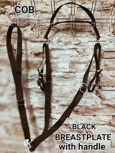 Web BREASTPLATE with HANDLE webbing Shetland, Small Pony, Pony, Cob, F/S - Picture 1 of 55
