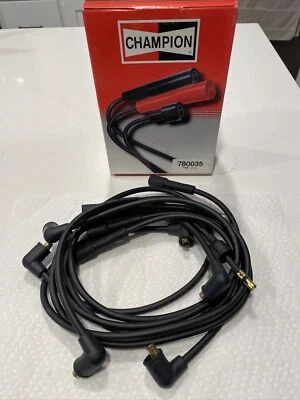 Novo conjunto de fios de vela de ignição Champion 7MM 4 cilindros 1983-85 Chrysler New Yorker 156 2.6L - Imagem 1 de 3