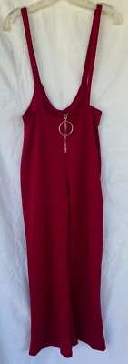 RETRO DE COLECCIÓN AÑOS 60... FONDO DE CAMPANA... ROJO OSCURO... MONO/JERSEY...MED Foto 1 de 4