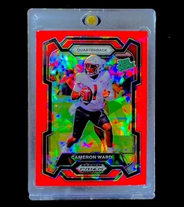 CAM WARD ROOKIE RED CRACKED ICE SAPPHIRE REFRACTOR HOLO Panini Prizm - TITANS - Picture 1 of 5