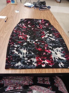 Vintage NECESSARY OBJECTS Midi Skirt Size M Slip On Multicolor - Picture 1 of 3
