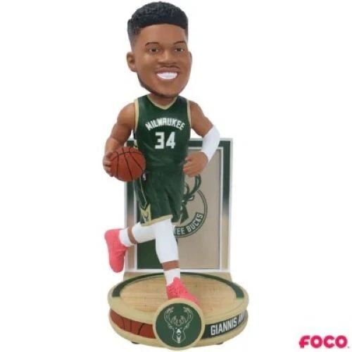 Giannis Antetokounmpo 2025 Banner Series NBA Bobblehead - Milwaukee Bucks ¡NUEVO EN CAJA! Foto 1 de 1