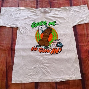 Vintage 1980s Aids Awareness Single Stitch T-Shirt Mens Size L Safe Sex Condom - Picture 1 of 4