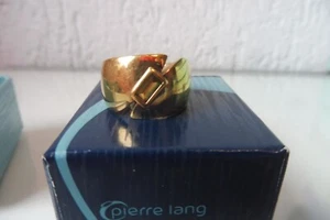 Pierre Lang Ring , schöner , vergoldeter Ring mit Stein   , Gr.57 ( 7 ) - Bild 1 von 4