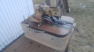Reece Pocket Welt or Buttonhole Industrial Sewing Machine w/Table & Motor Denim - Picture 1 of 10