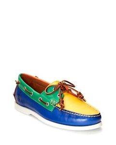 New in Box Polo Ralph Lauren Merton Colorblock Multicolor Boat Shoes Size 10.5 - Picture 1 of 5