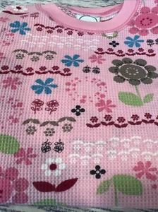 NWT Girls CIRCO Sz 4 Thermal Pajamas / Thermal Long Underwear 2pc PINK FLOWERS - Picture 1 of 5