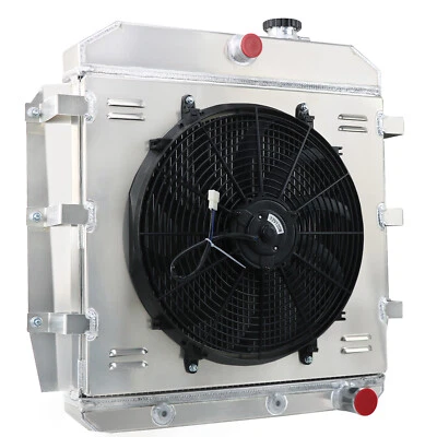 Ventilador de cubierta de radiador de aluminio de 3 filas para camioneta Chevy 1955-1959/GMC/Apache Foto 1 de 4