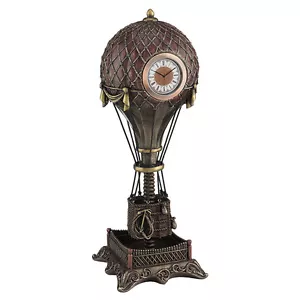 Orologio a mongolfiera steampunk arredamento casa 12 ore funzionamento a batteria antico Stlye - Foto 1 di 8