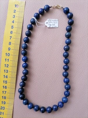 Collana LAPISLAZZULO NATURALE cm 47 ARGENTO 925 cm 1 - Immagine 1 di 4