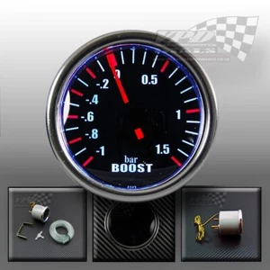 Boost Gauge dial Bar 52mm 2" instrument interior dash panel white led display - Picture 1 of 8