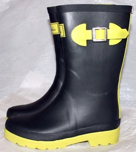 NUEVAS Botas de Goma de Lluvia Joules Welly Junior para Niños/Niñas Negras Lima Impermeables - Imagen 1 de 4