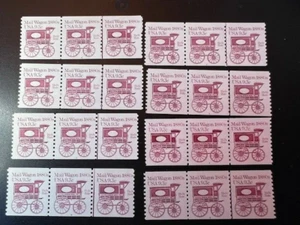 Mail Wagon US Scott 1903 Coil, 8 Strips of 3, MNH - Picture 1 of 2