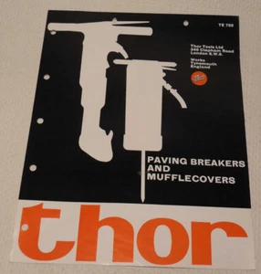 Folleto vintage rompepavimentos y fundas de silenciador Thor Tools - Imagen 1 de 2