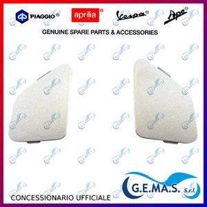 Tappi manubrio sterzo paravento Piaggio Beverly 300 400 HPE colore bianco lucido - Picture 1 of 1
