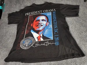 2008 Vintage Y2K Obama T Shirt Men Sz 3XL Black President Graphic Print Casual - Picture 1 of 9