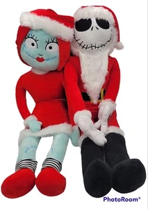 Disney Nightmare Before Christmas Santa Jack Skellington & Sally 48" BOTH Plush - Picture 1 of 15