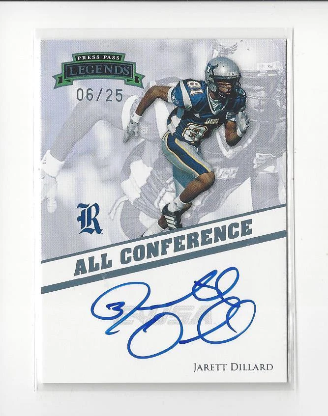 2009 Press Pass Legends All Conference Platinum Jarett Dillard AUTOGRAPH Rice/25 - Image 1 of 1