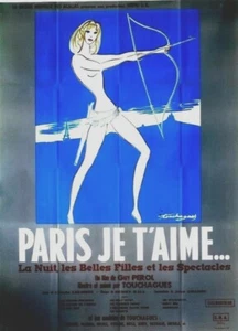 Original Vintage Poster PARIS I LOVE YOU KABARETT FILM 1962 - Bild 1 von 1