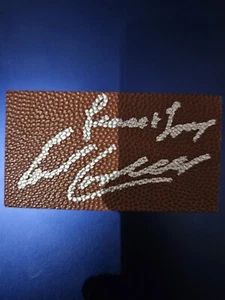 Earl Campbell signierte Football Swatch Houston Oilers  - Bild 1 von 2